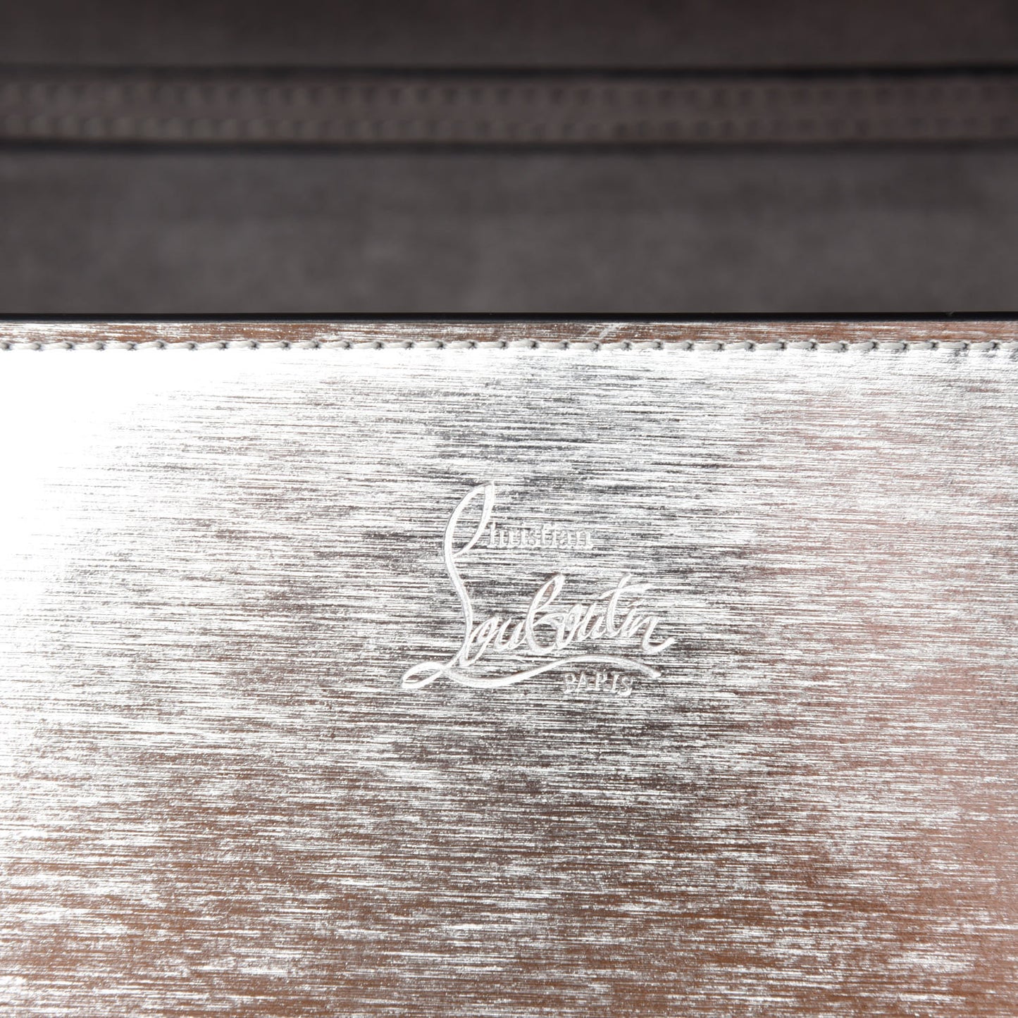 Metallic Calfskin Spikes Multimetal Paloma Clutch Silver