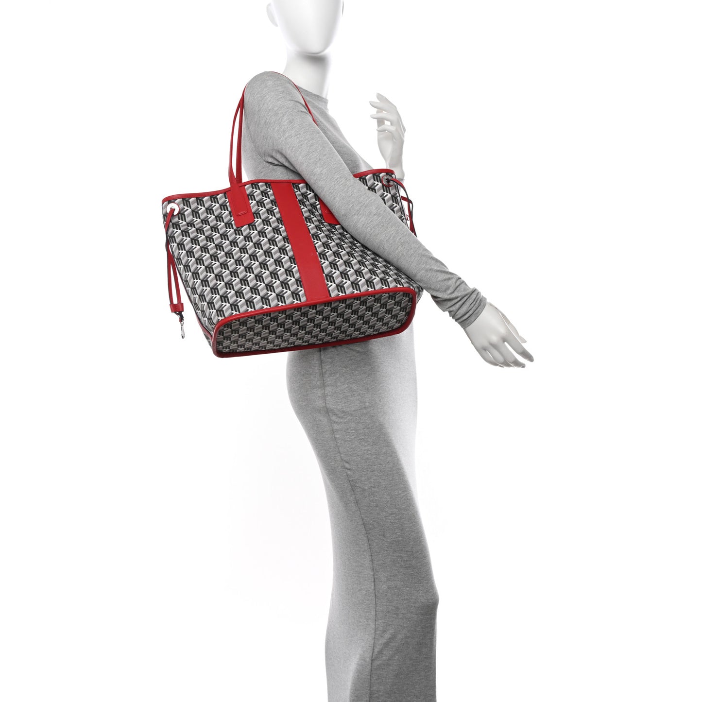 Visetos Medium Liz Reversible Shopper Tote Candy Red