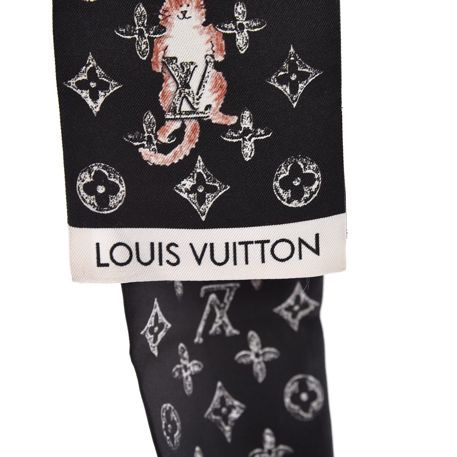 Louis Vuitton Silk Catogram Classic Bandeau Black 3 of 5