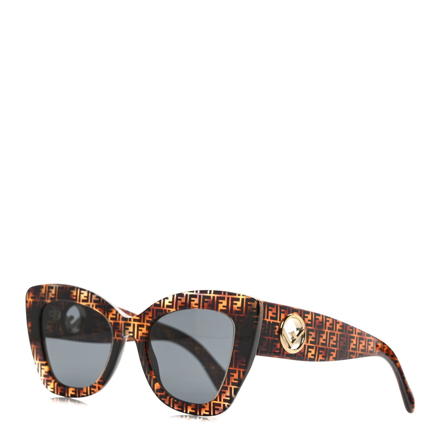 Fendi Acetate F is Fendi FF 51mm Cat Eye Sunglasses 0327/S Tortoise Camouflage 1 of 7