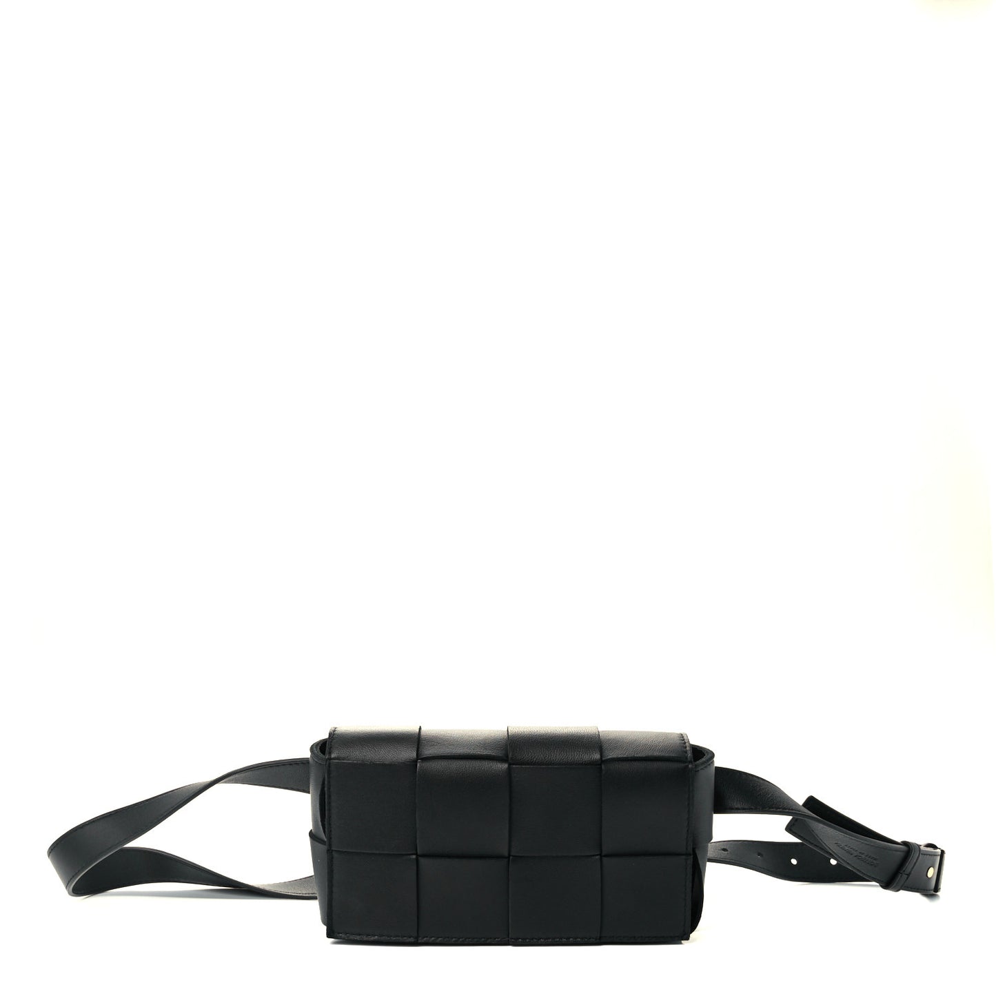 Nappa Maxi Intreccio The Belt Cassette Bag Black