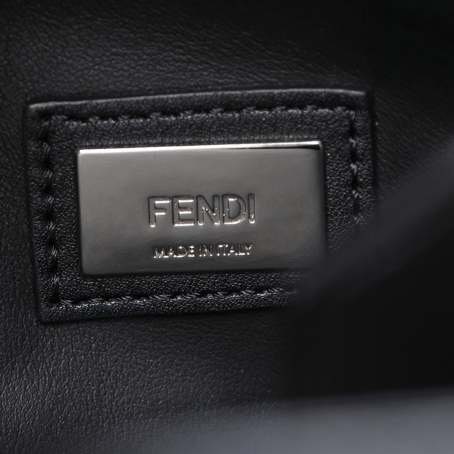 Fendi Vitello Baltico Dolce Studded Petite 2Jours Tote Black Multicolor 6 of 7