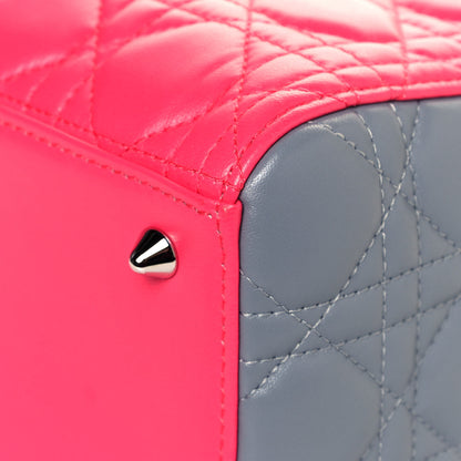 Christian Dior Lambskin Cannage Medium Tri-Color Lady Dior Fuchsia 11 of 13