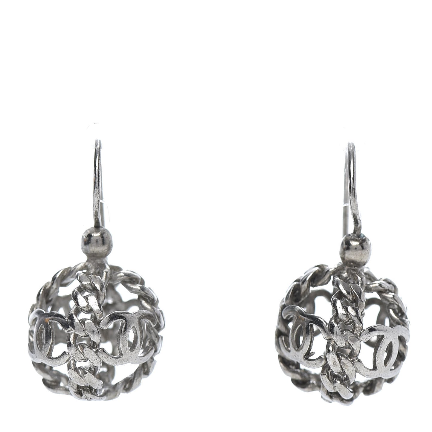 CC Round Earrings Silver
