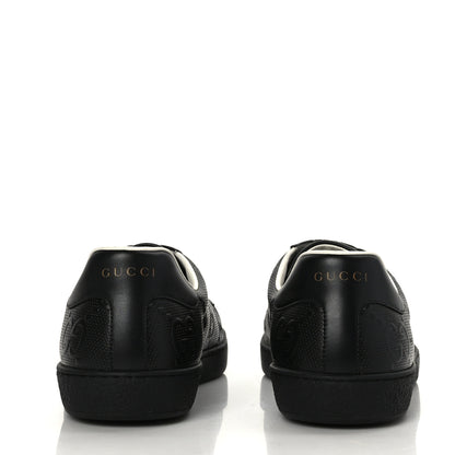 Gucci Calfskin GG Tennis Embossed Mens Ace Sneakers 10.5 Black 5 of 9