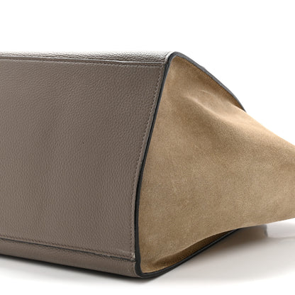 Celine Drummed Calfskin Suede Large Trapeze Souris 9 of 13