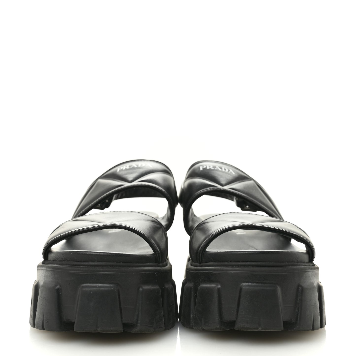Nappa Soft Logo Padded Monolith 55mm Sandals 37.5 Black