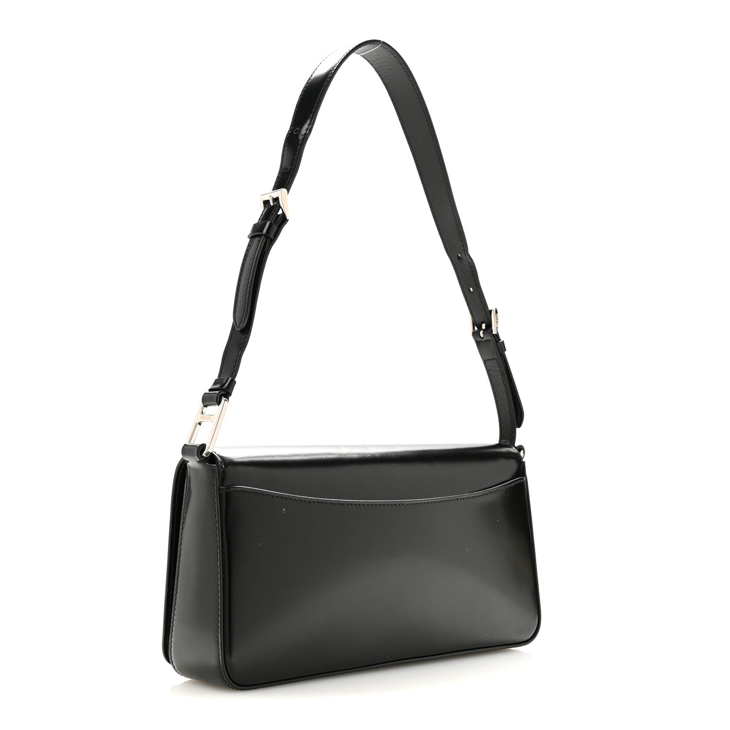 Prada Spazzolato Femme Flap Shoulder Bag Black 3 of 13
