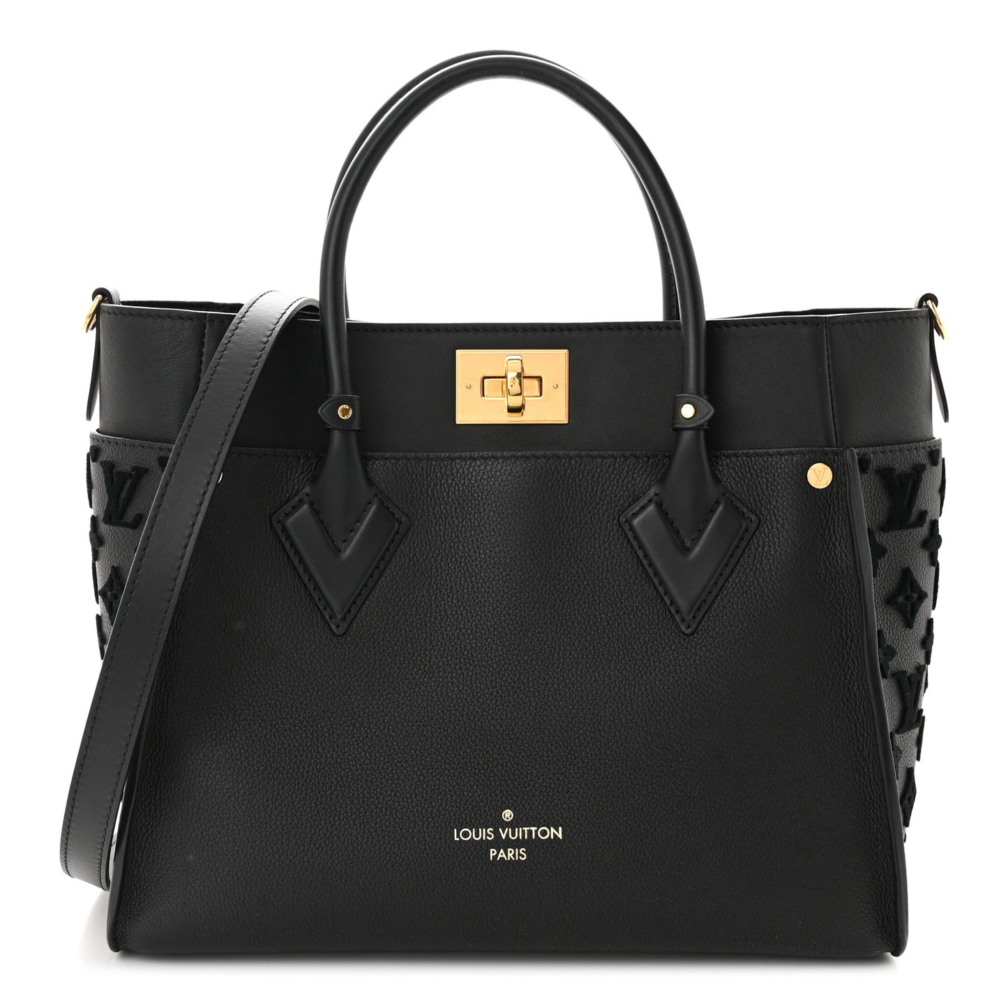 Calfskin Monogram Tufting On My Side Black