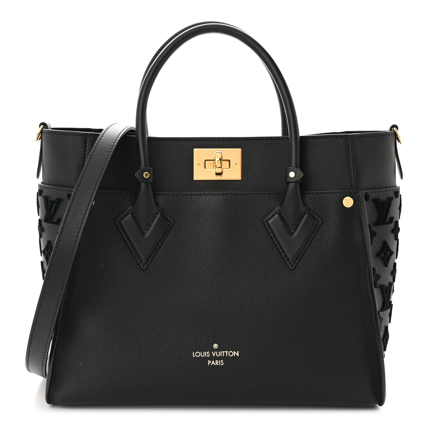 Louis Vuitton Calfskin Monogram Tufting On My Side Black 1 of 10