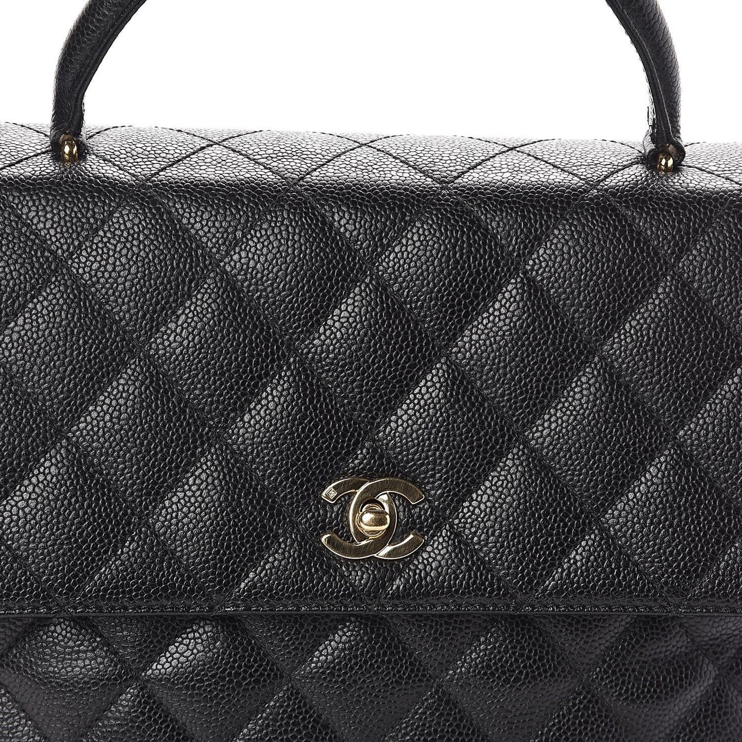 Caviar Quilted Jumbo Kelly Flap Black