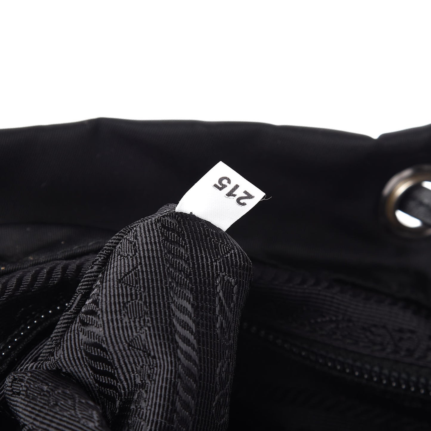 Nylon New Vela Studded Backpack Black White