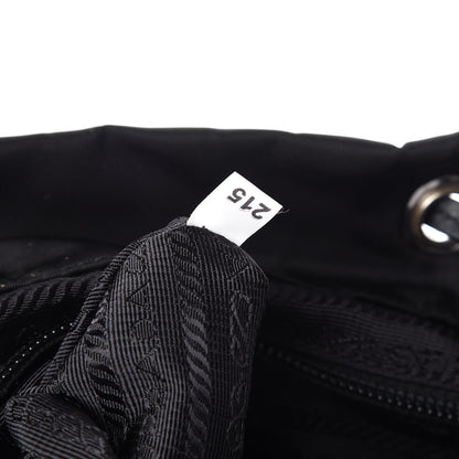 Prada Nylon New Vela Studded Backpack Black White 7 of 12
