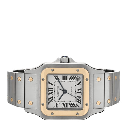 Cartier Stainless Steel 18K Yellow Gold 32mm Santos De Cartier Galbee Automatic Watch 2 of 4