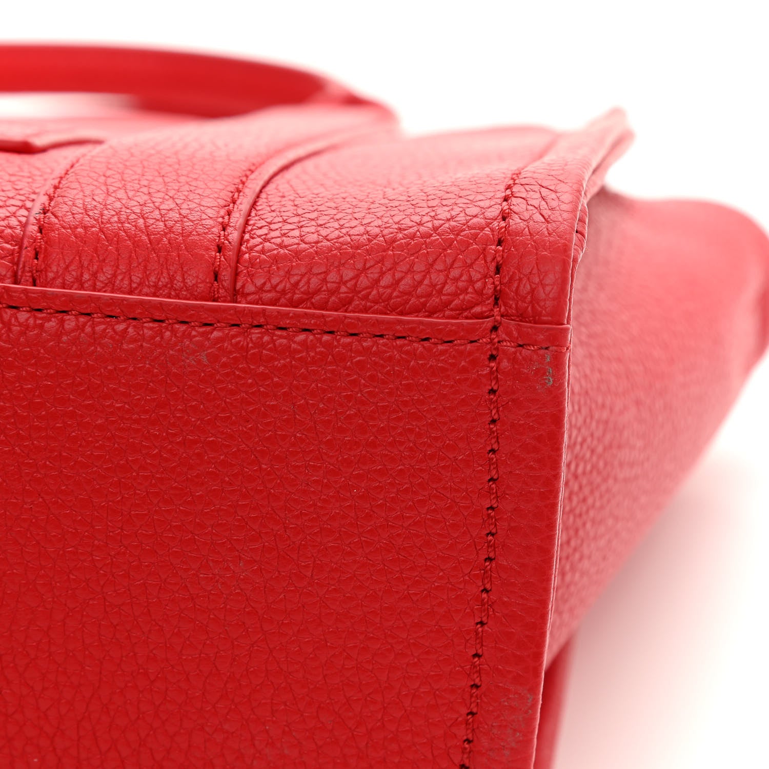 Marc Jacobs Grained Calfskin Small The Tote Bag True Red 7 of 12