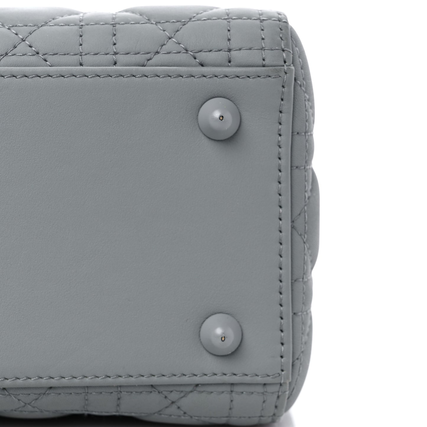 Ultra Matte Calfskin Cannage Large Lady Dior Grey Stone