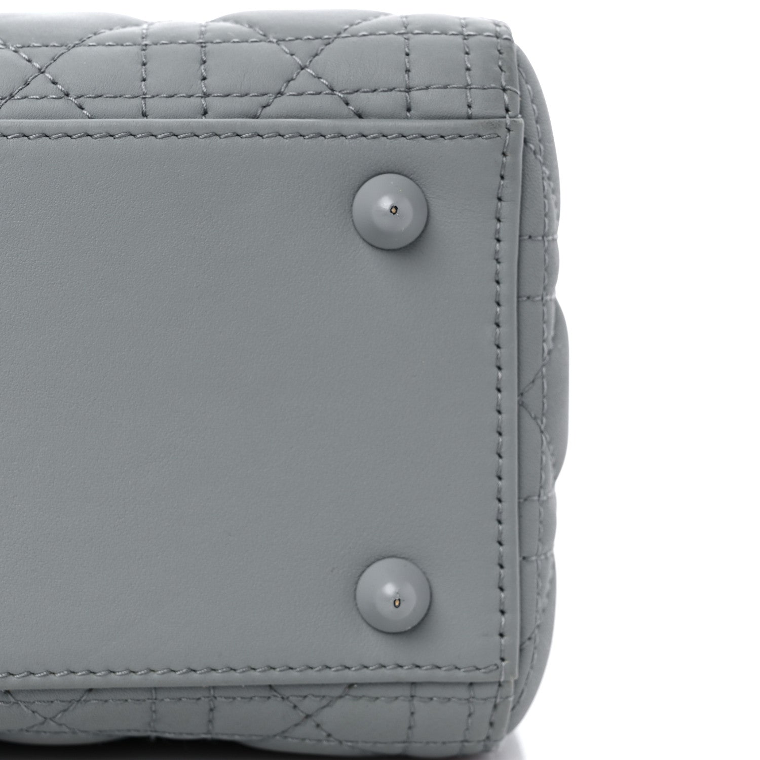 Christian Dior Ultra Matte Calfskin Cannage Large Lady Dior Grey Stone 8 of 9