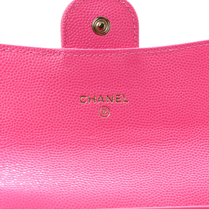 Chanel Caviar Quilted Medium Flap Wallet Dark Pink 6 of 6