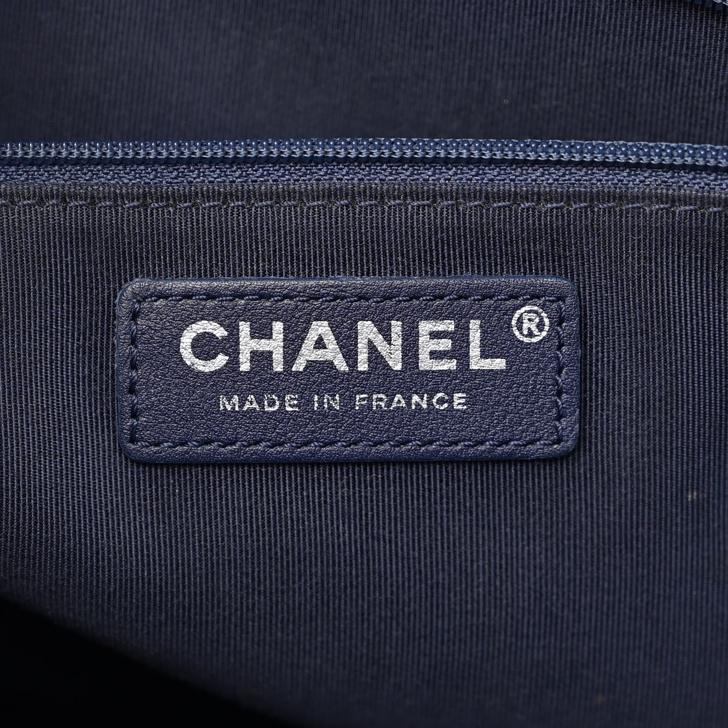 Chanel Calfskin Quilted Ultra Pocket Shopping Tote Navy 6 of 11