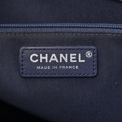 Chanel Calfskin Quilted Ultra Pocket Shopping Tote Navy 6 of 11