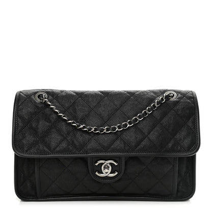 Chanel Caviar Quilted Medium French Riviera Flap Black 1 of 12
