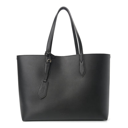 Burberry Grainy Calfskin Haymarket Check Medium Reversible Tote Black 1 of 18