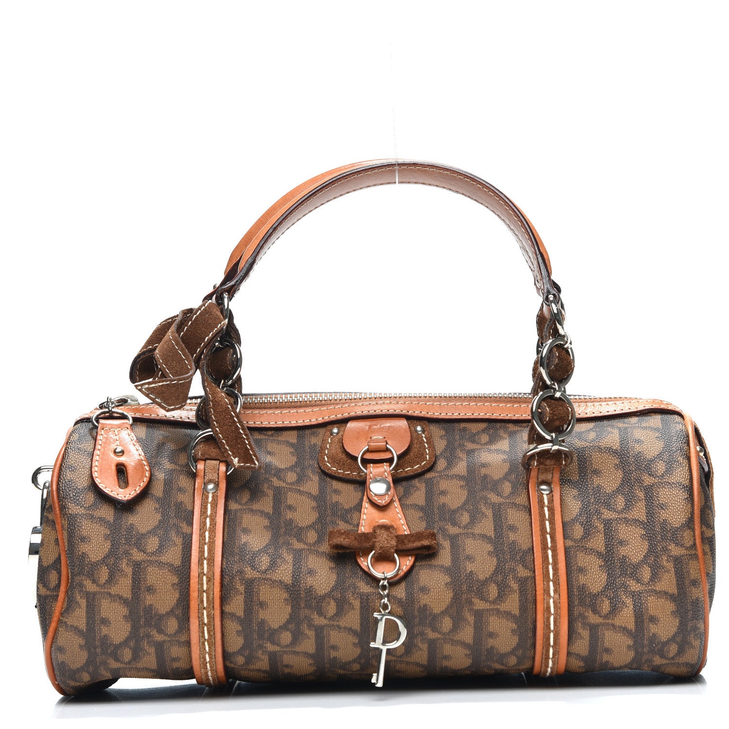 Christian Dior Monogram Trotter Romantique Boston Bag Brown 1 of 9