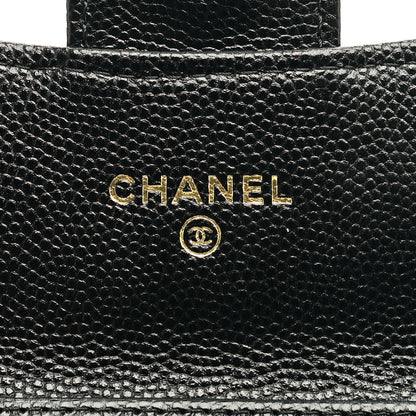 Chanel Caviar Quilted Flap Card Holder On Chain Black 6 of 8