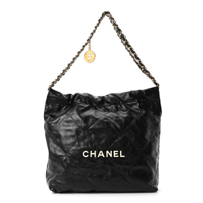 Chanel Calfskin Quilted Small Chanel 22 Black 1 of 11