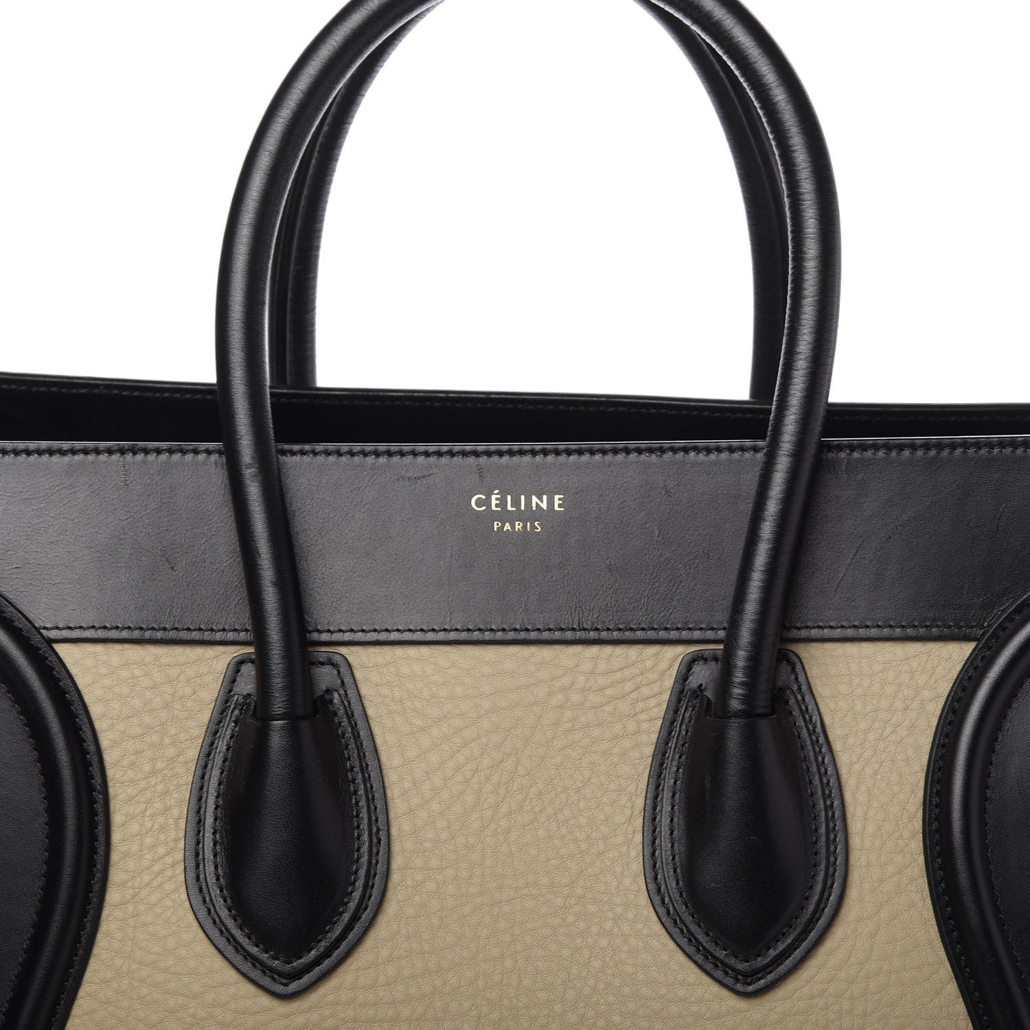 Celine Elephant Calfskin Mini Tri-Color Luggage Beige 9 of 9