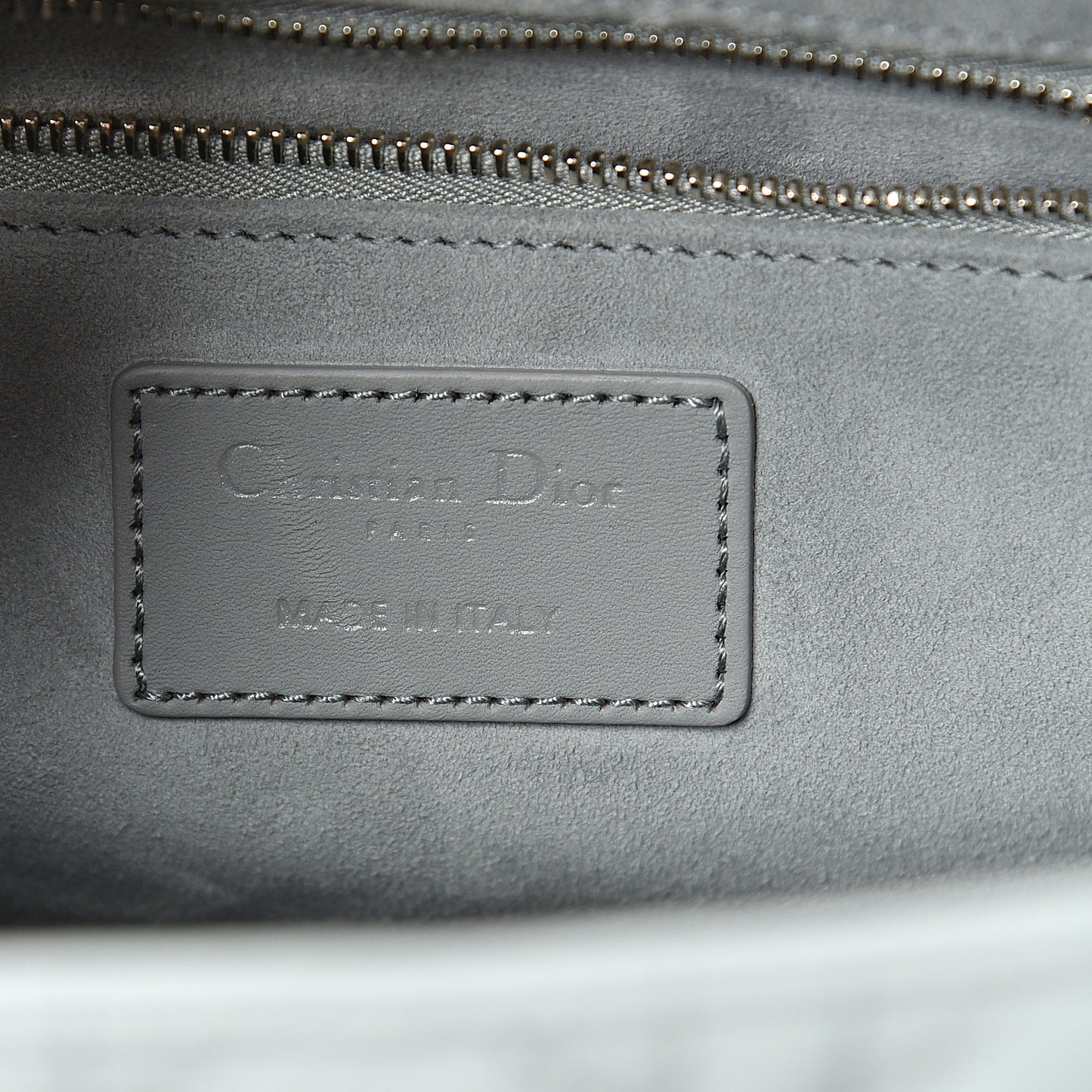 Ultra Matte Calfskin Cannage Medium Lady Dior Grey Stone