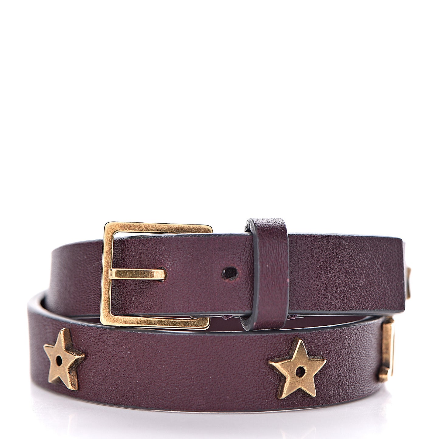 Calfskin Star J'Adior Double Bracelet Wine