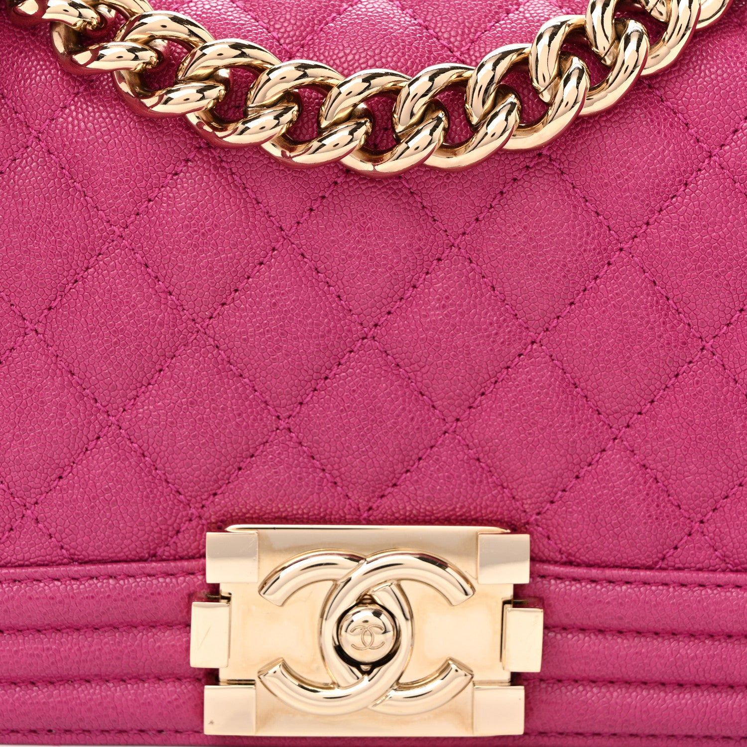 Chanel Caviar Quilted Small Boy Flap Dark Pink 8 of 10