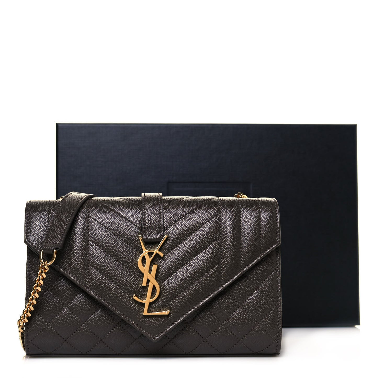 Grain De Poudre Textured Mixed Matelasse Triquilt Small Monogram Satchel Pebble