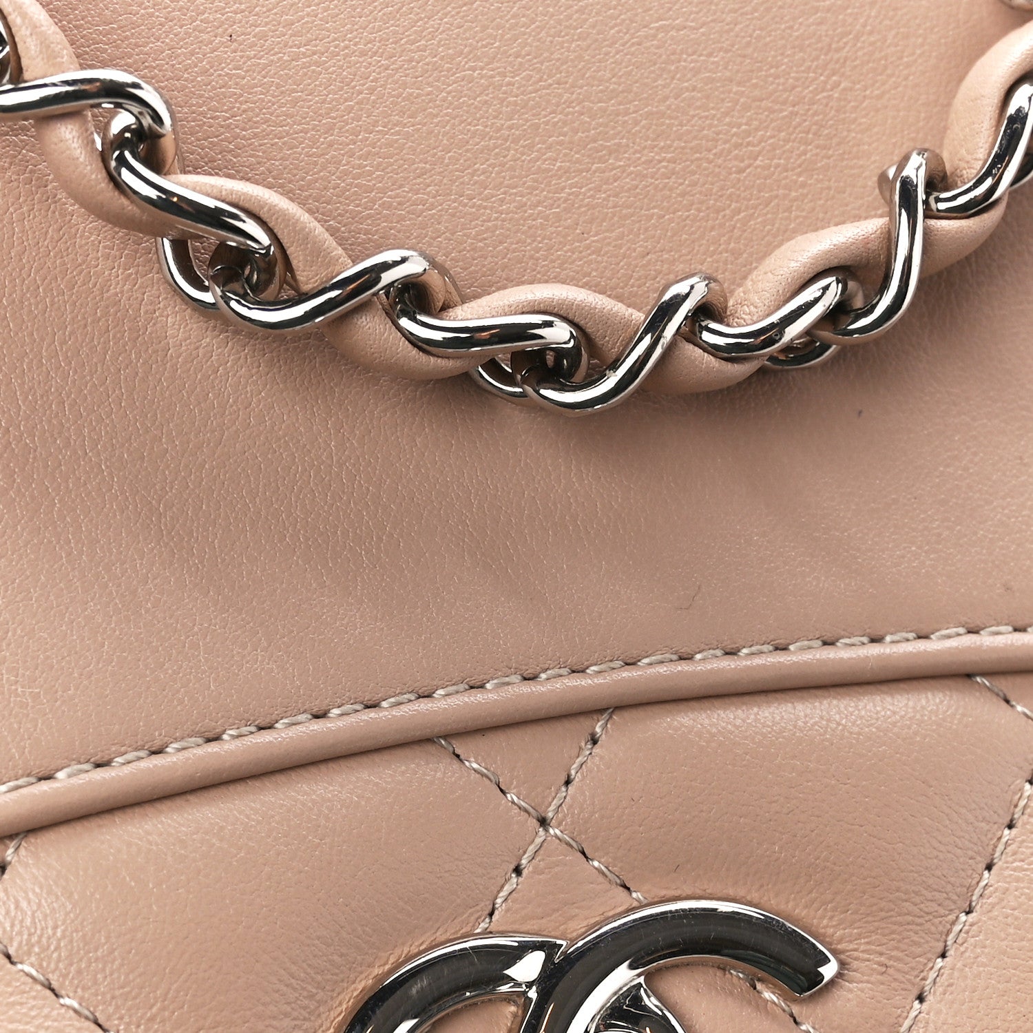 Chanel Calfskin Small Tramezzo Flap Beige 15 of 15