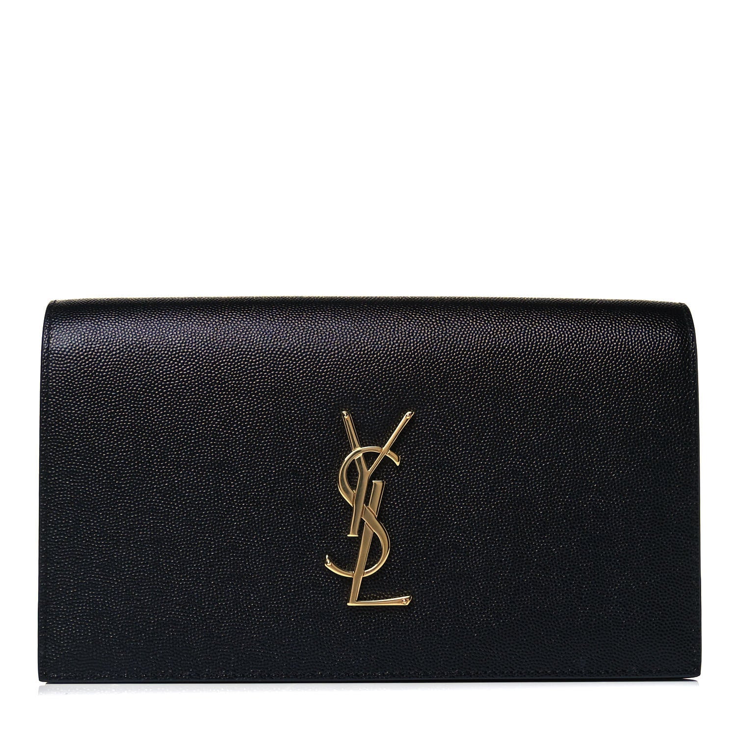 Saint Laurent Grain De Poudre Classic Monogram Kate Clutch Black 1 of 7
