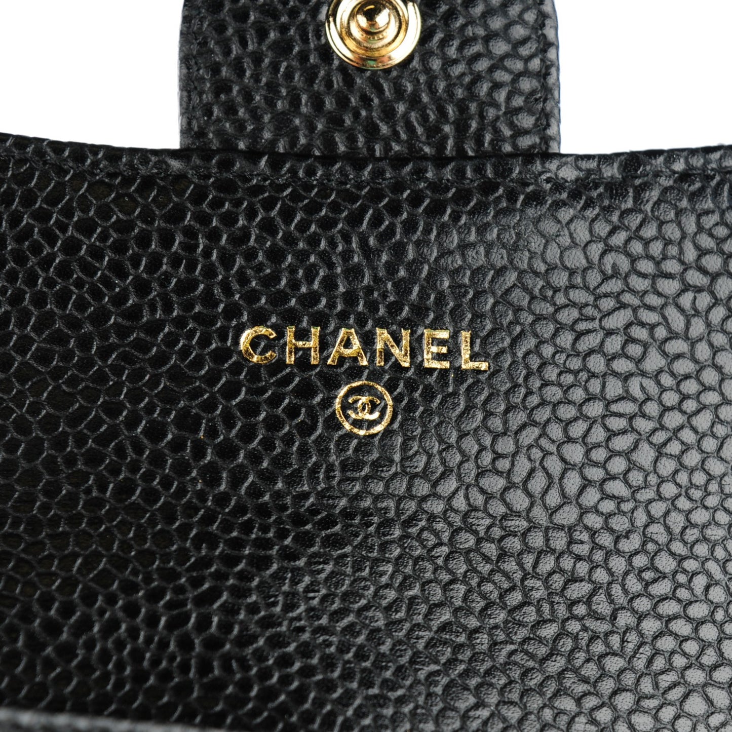 Caviar Quilted Flap Holder Black