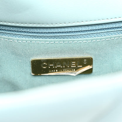 Chanel Lambskin Quilted Large Chanel 19 Flap Light Blue 6 of 11