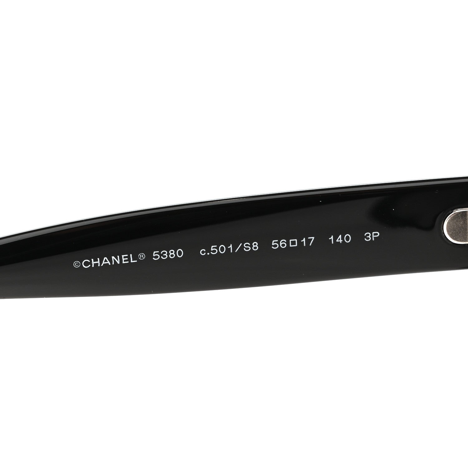 Chanel Acetate Polarized Square CC Sunglasses 5380 Black 5 of 8