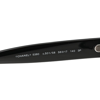 Chanel Acetate Polarized Square CC Sunglasses 5380 Black 5 of 8