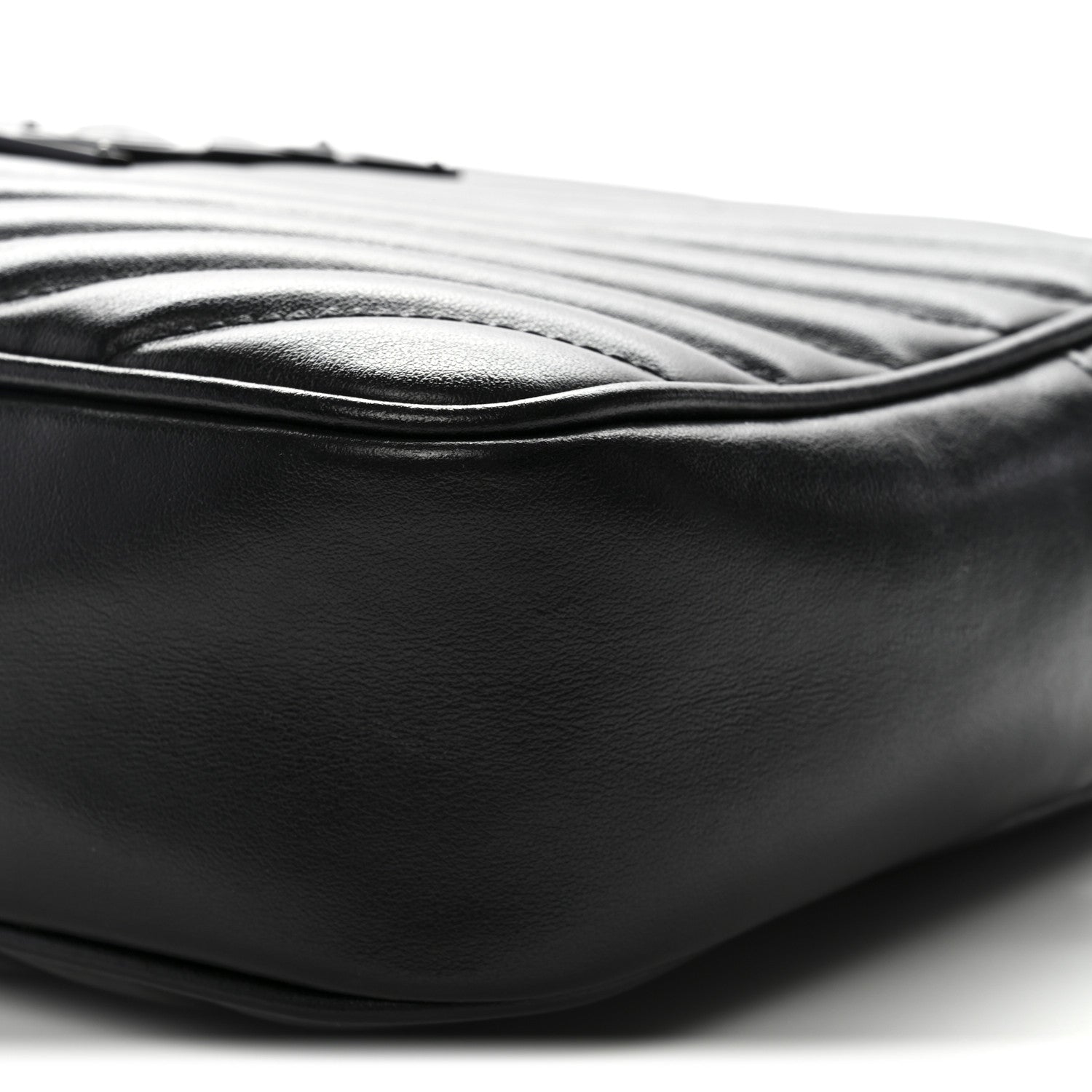 Saint Laurent Calfskin Matelasse Monogram Monochrome Lou Camera Bag Black 10 of 10