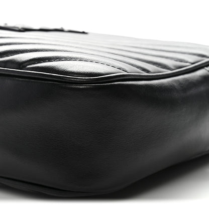 Saint Laurent Calfskin Matelasse Monogram Monochrome Lou Camera Bag Black 10 of 10