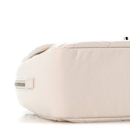 Chanel Aged Calfskin Quilted Small Express Bowling Bag White 8 of 12