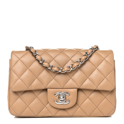 Chanel Lambskin Quilted Mini Rectangular Flap Camel 1 of 5
