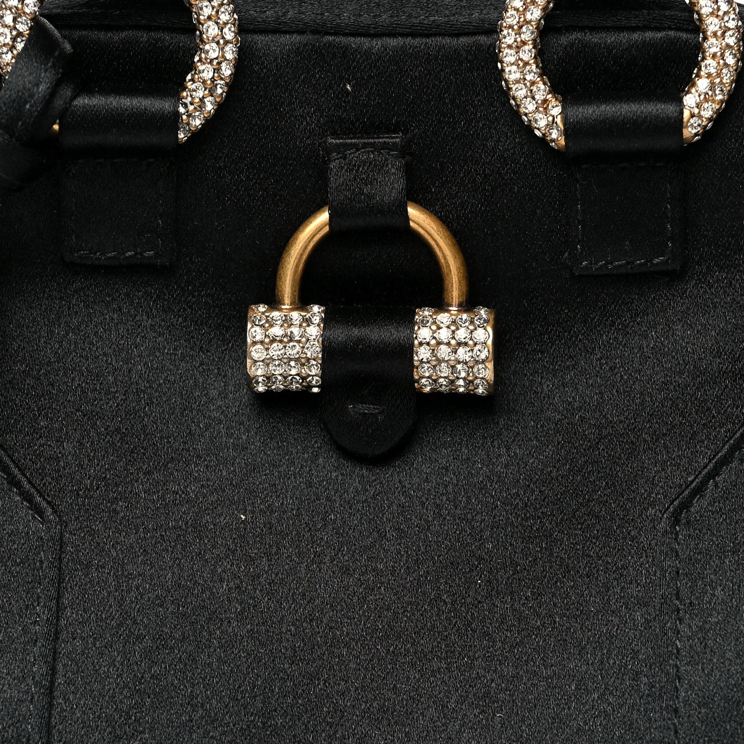 Saint Laurent Satin Crystal Mini Muse Black 7 of 10