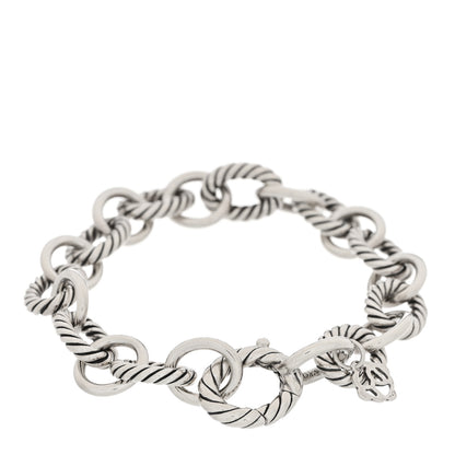 David Yurman Sterling Silver 10mm Medium Oval Link Bracelet 1 of 3
