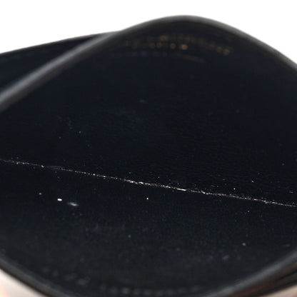 Saint Laurent Grain De Poudre Matelasse Chevron Monogram Credit Card Case Black 5 of 6