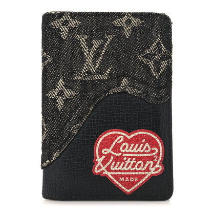 Louis Vuitton X NIGO Taurillon Monogram Denim Drip Pocket Organizer Black 1 of 6