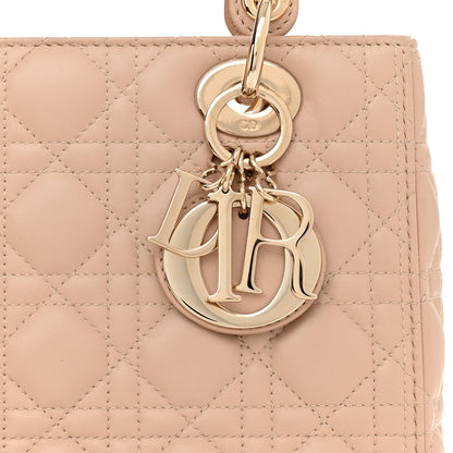 Christian Dior Lambskin Cannage Medium Lady Dior Rose Poudre 8 of 11