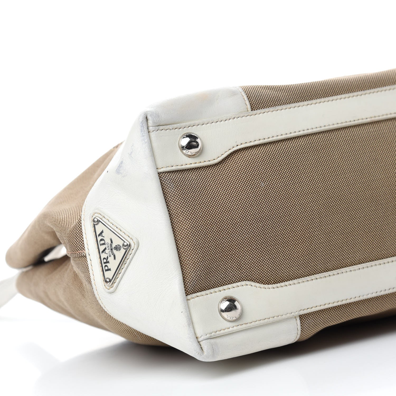 Prada Jacquard Logo Tote Corda Talco 6 of 15